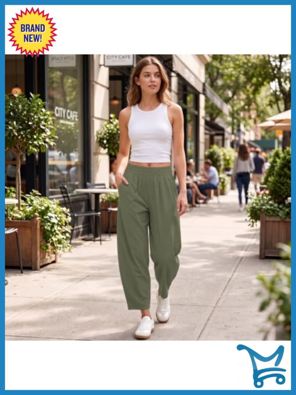 Barrel Pants Women Baggy Wide Leg Elastic Waisted Sweatpants Lounge Trousers - Picture 5 of 6